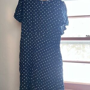 Old Navy Dark Blue Dress with White Dots